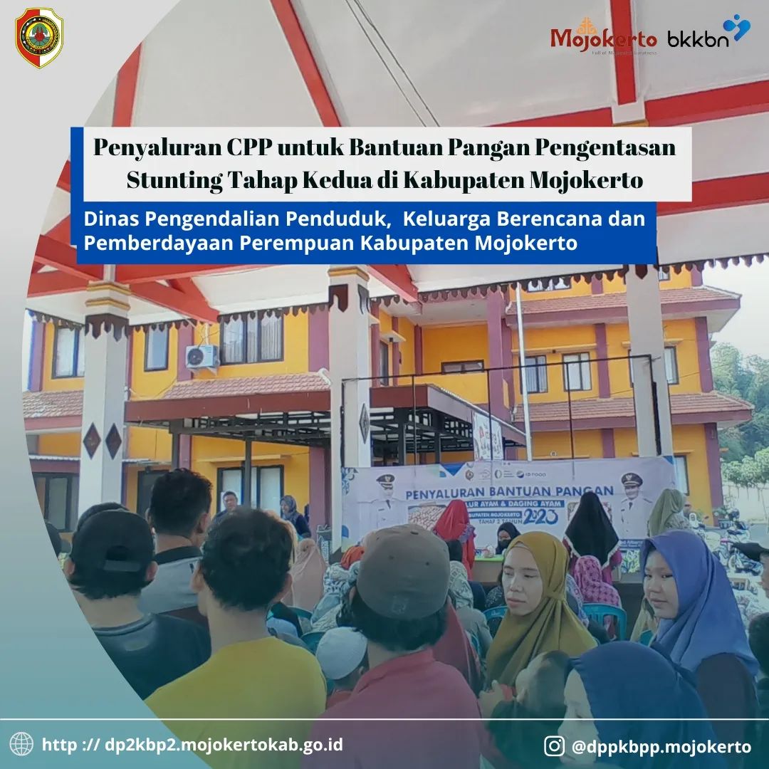 Penyaluran CPP (Cadangan Pangan Pemerintah) untuk Bantuan Pangan Pengentasan Stunting Tahap Kedua di Kabupaten Mojokerto